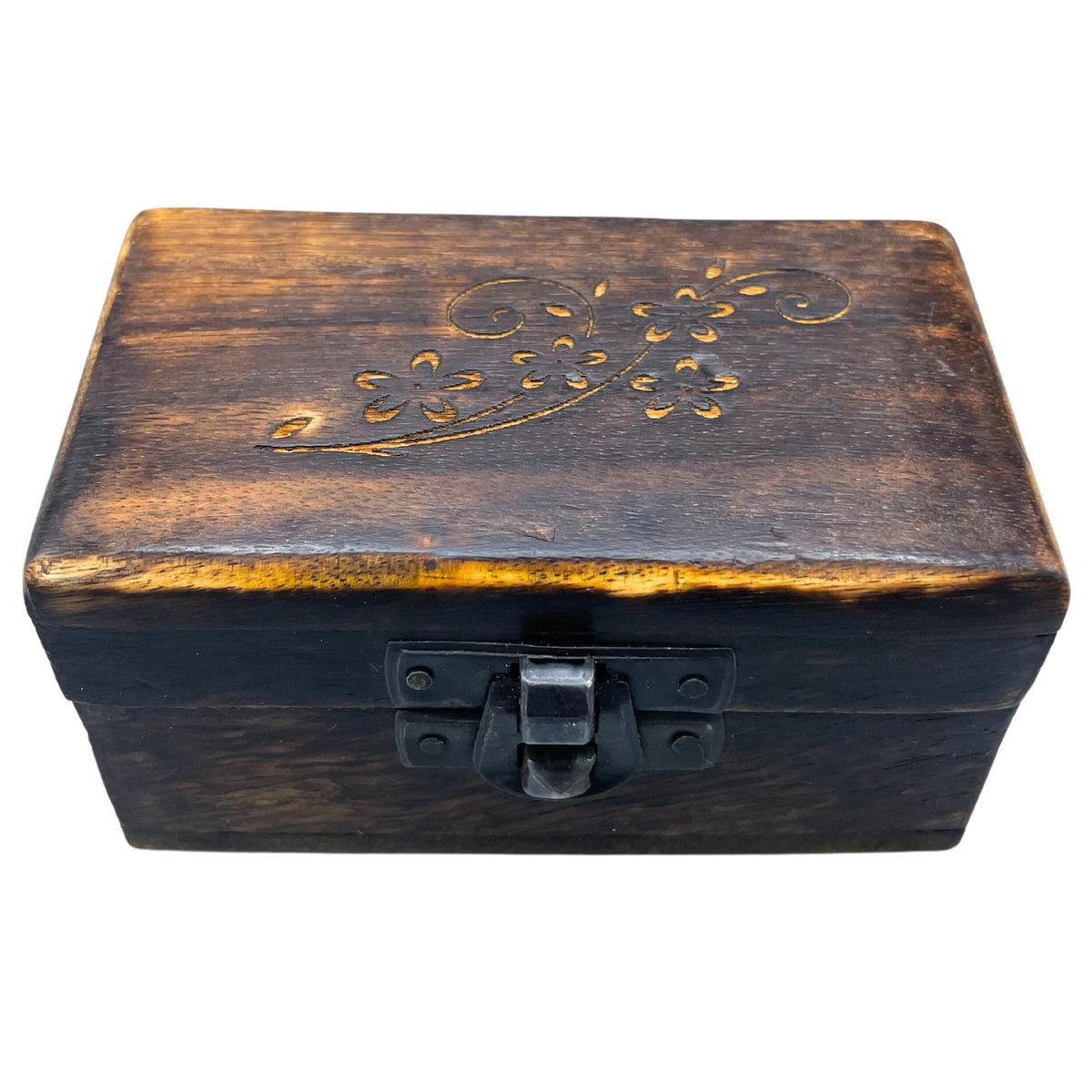 Wooden Pill Box 9x5x4cm - Carved Designs - Assorted product image 5