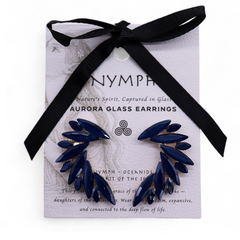 Royal Blue - Vintage Glass - Angel Wings - Earrings product image 3
