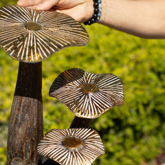 Large Golden Mushroom Art - 32cm - Natural product image 3