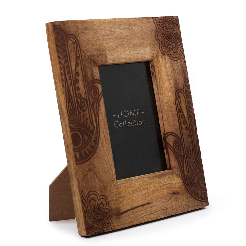 Med Mango Wood Picture Framel (for 10x15cm) 26x20x2cm - Hamsa - Black product image