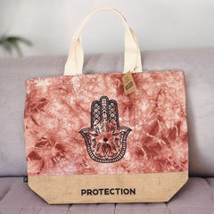 All Natural Bag - Terracotta Stonewash - Hamsa - Protection product image 2