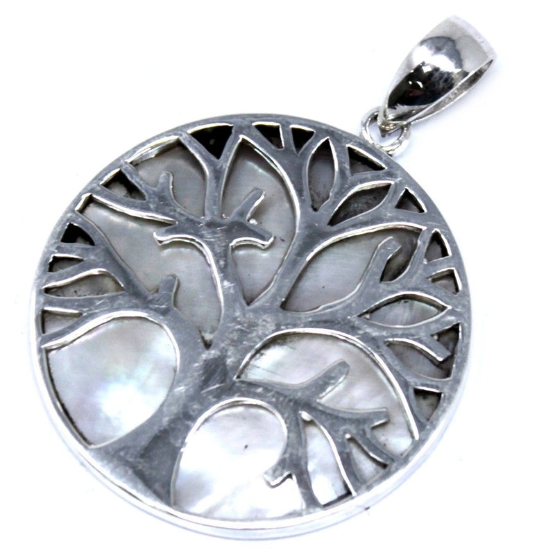 Tree of Life Silver Pendant 30mm - Mother of Pearl product image