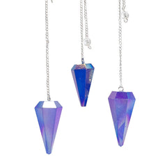 Six Sided Pendulum - Aurora Crystal Blue - 4cm product image