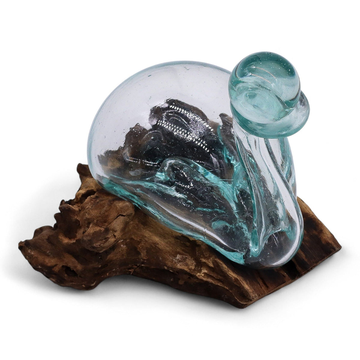 Molten Glass Duck Decanter on Wood with Stopper 19cm product image 2