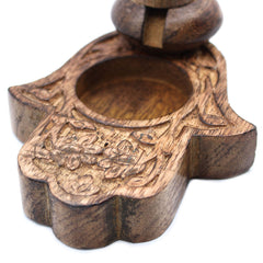 Sm Mango Wood Backflow Burner - Hamsa product image 7
