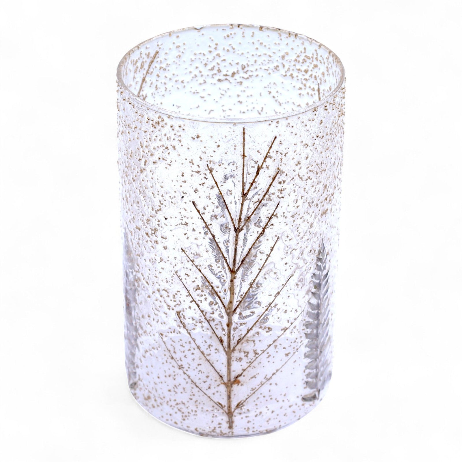 Natural Floral Glass - Tall Vase Candle Holder - Pino - (19x11cm) product image