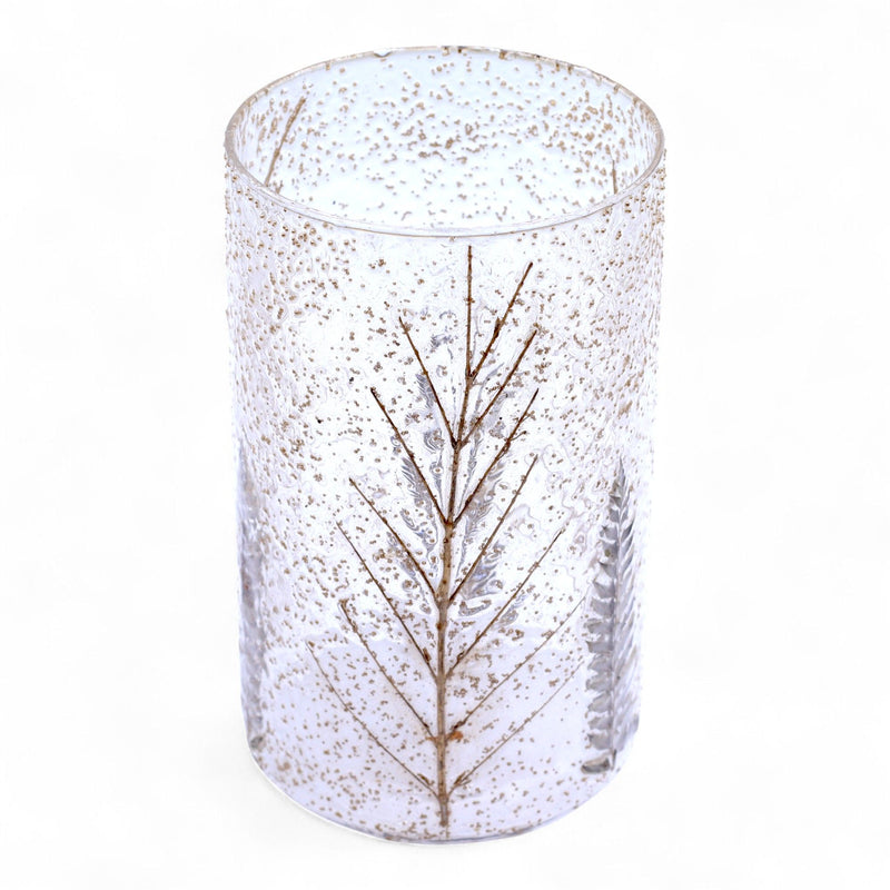Natural Floral Glass - Tall Vase Candle Holder - Pino - (19x11cm) product image