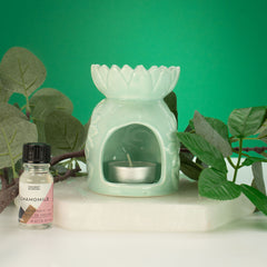 Ceramic Sunflower Oil Burner - Pastel Green product image 5