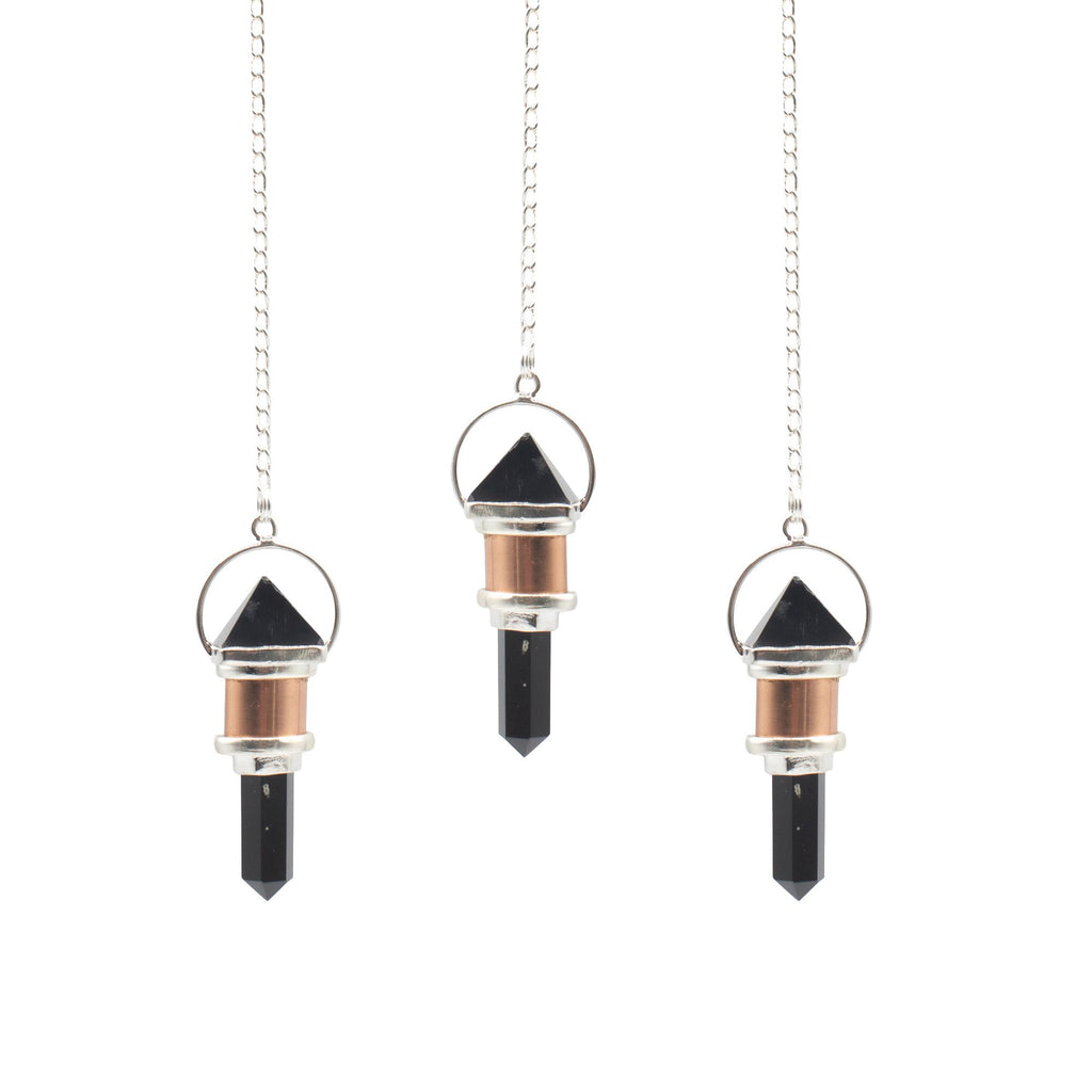 The Night Watcher- Combo Piece Copper Pendulum - Obsidian product image