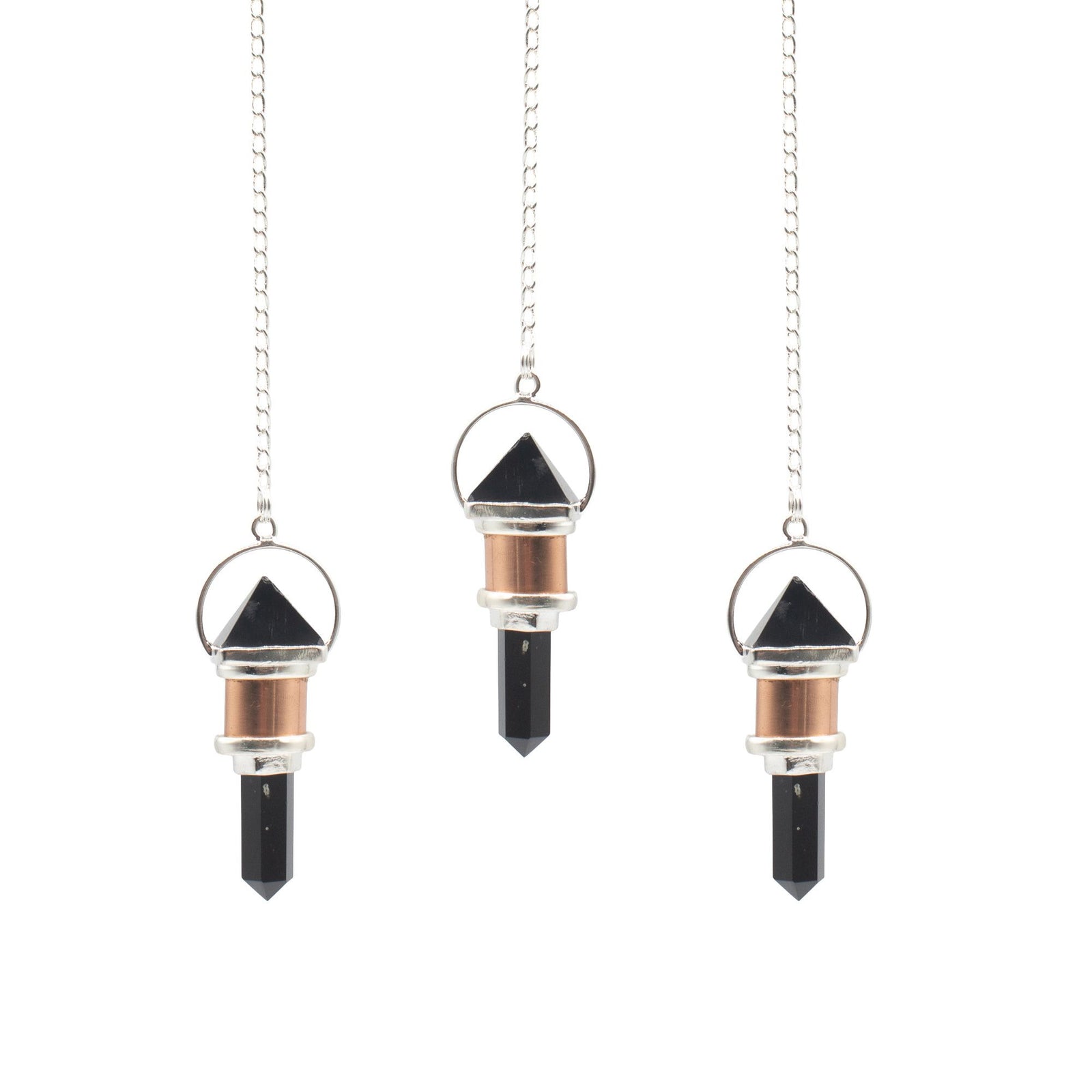 The Night Watcher- Combo Piece Copper Pendulum - Obsidian product image