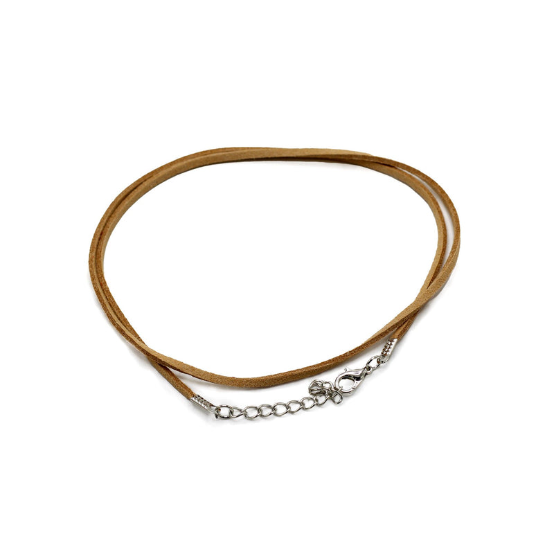 Faux Leather Pendant Cord - 2.5mm x 55cm - Tan A120 product image