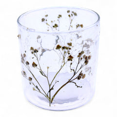 Natural Floral Glass - Straight Candle Holder - Margarita - (8x8cm) product image 6