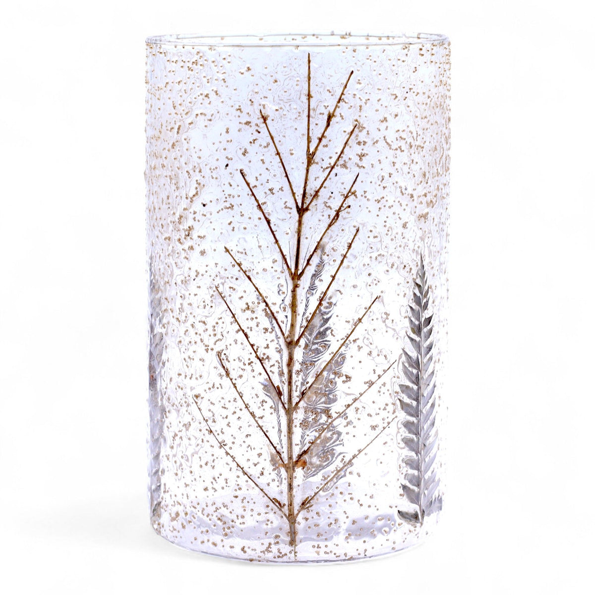 Natural Floral Glass - Tall Vase Candle Holder - Pino - (19x11cm) product image 5