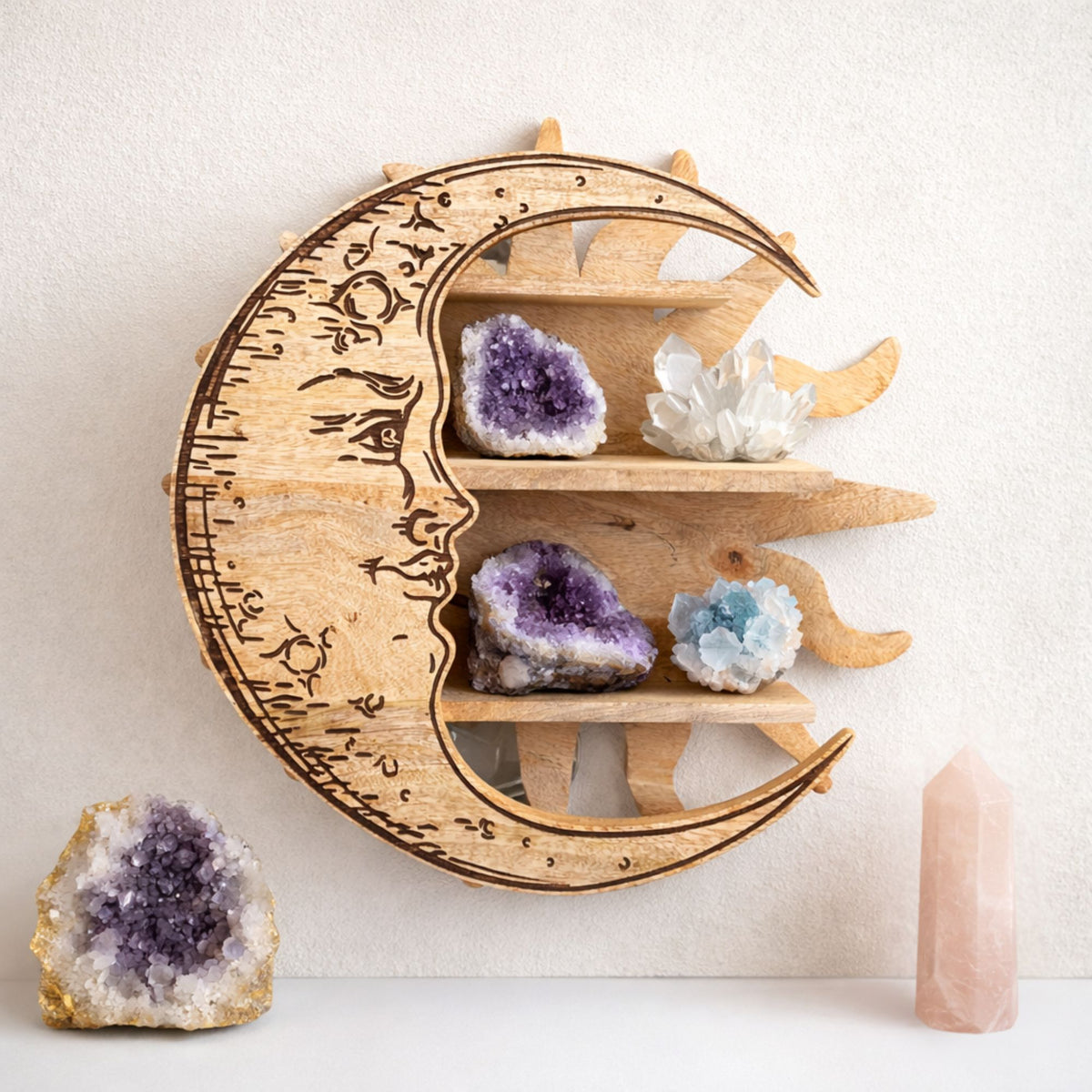 Sunrays & Moon 3 Tier Wall Shelf product image 3