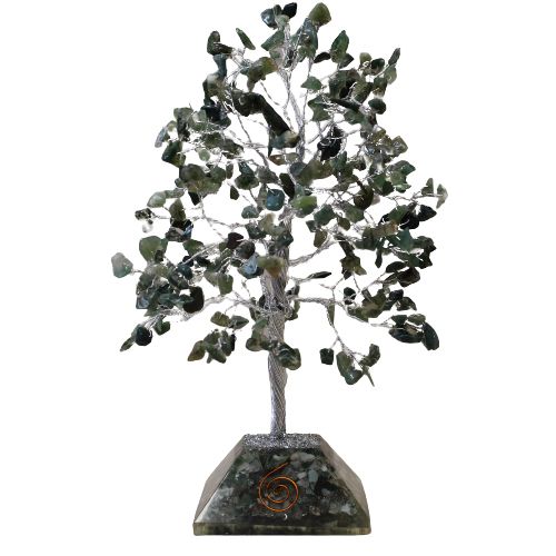 Gemstone Tree with Organite Base - 320 Stone - Moss Agate product image