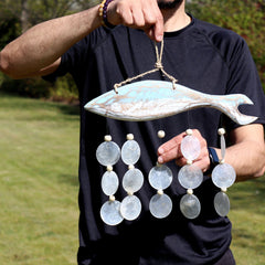 Bluewash Fish Carving and Natural Copis Drop product image 2
