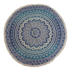 Small Mandala Roundie Cotton Art (130cm) - Classic Blue product image