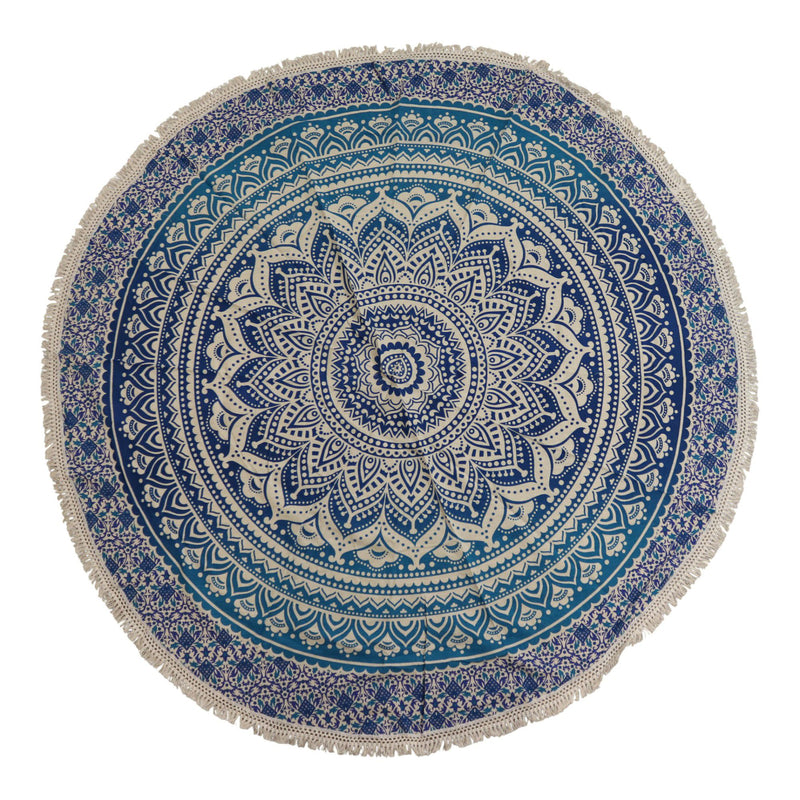 Small Mandala Roundie Cotton Art (130cm) - Classic Blue product image