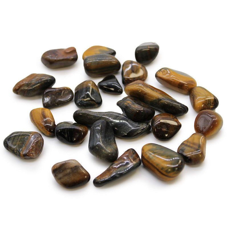 Small African Tumble Stones - Tigers Eye - Varigated product image