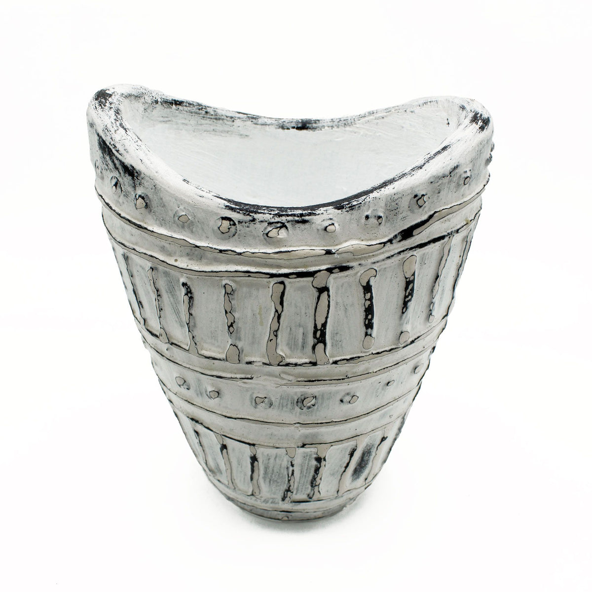 Wide Neck Shaped Vase - Cream 22cm product image 3