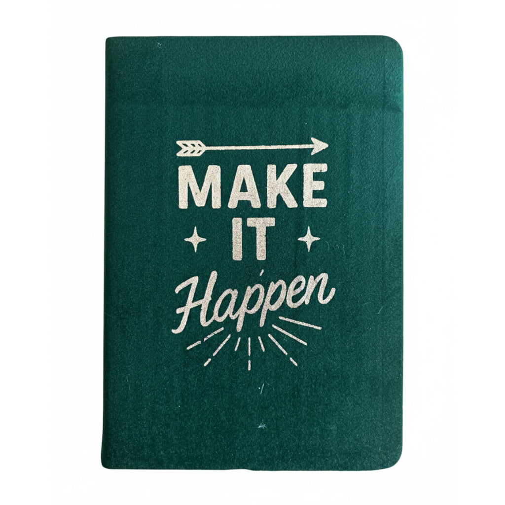 Dark Green Velvet Notebook - 80 pages - Make It Happen product image 3