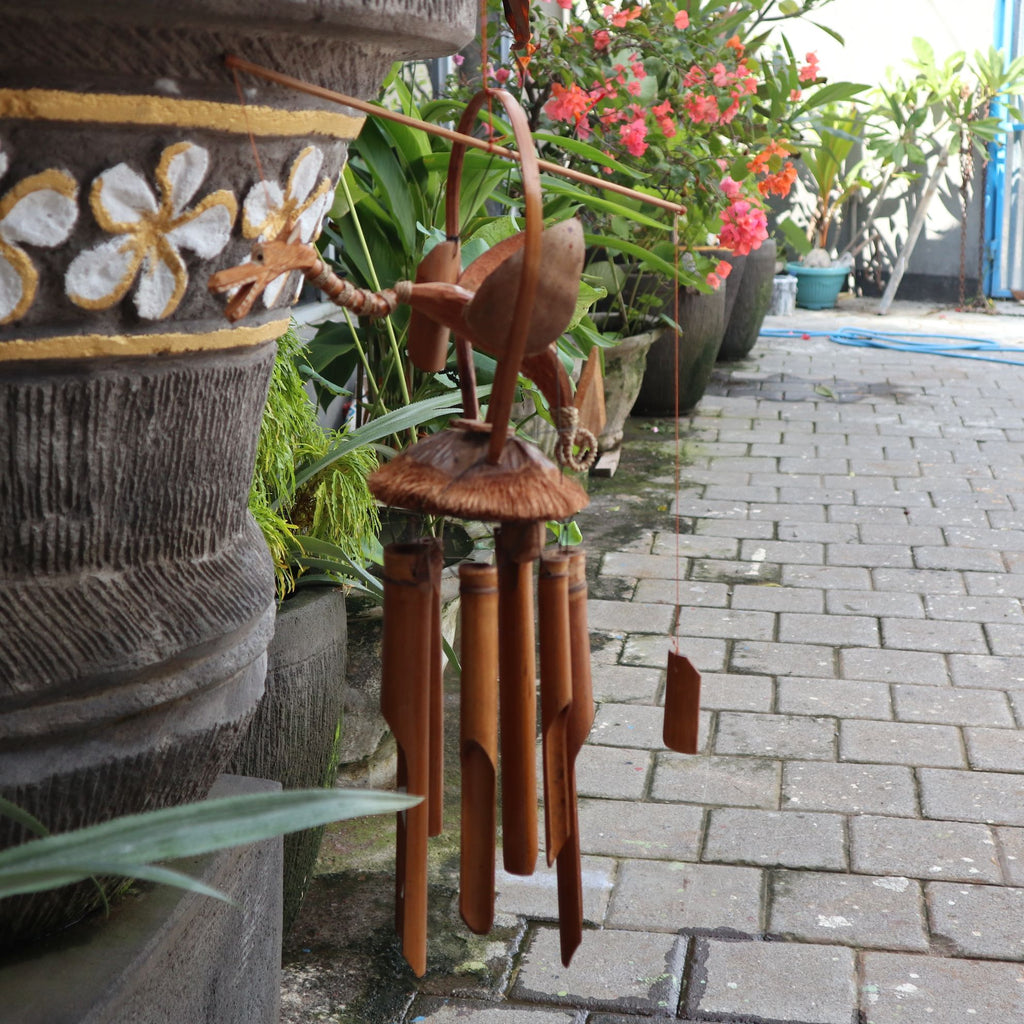 Bamboo Windchime - Natural finish - Coconut Dragon product image