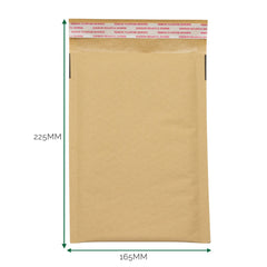 Kraft Padded Bubble Envelope (165x225+40mm) product image