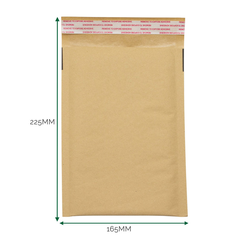 Kraft Padded Bubble Envelope (165x225+40mm) product image