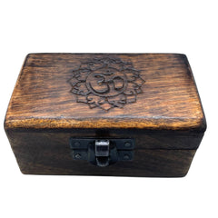 Wooden Pill Box 9x5x4cm - Carved Designs - Assorted product image 4