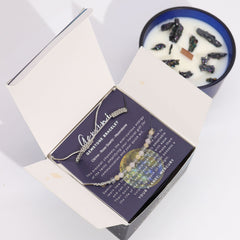Zodiac Crystal Candle with Gemstone Bracelet - Gemini product image 2