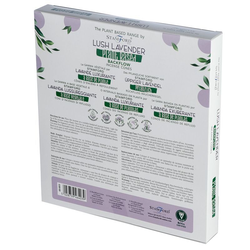 Plant Based Backflow Incense Cones - Lush Lavender product image