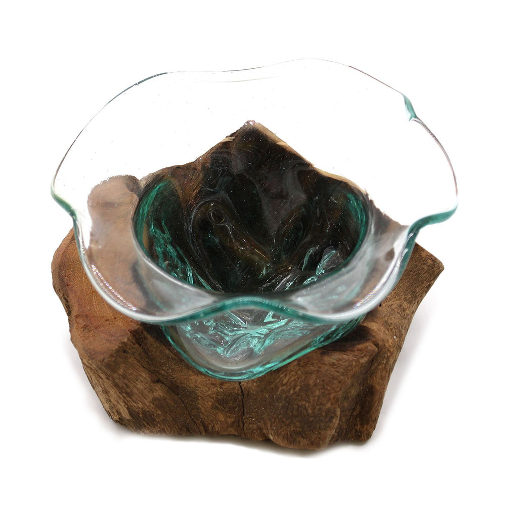Molton Glass Fancy Sweet Bowl on Wood product image 4