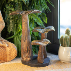 Large Golden Mushroom Art - 32cm - Natural product image 4