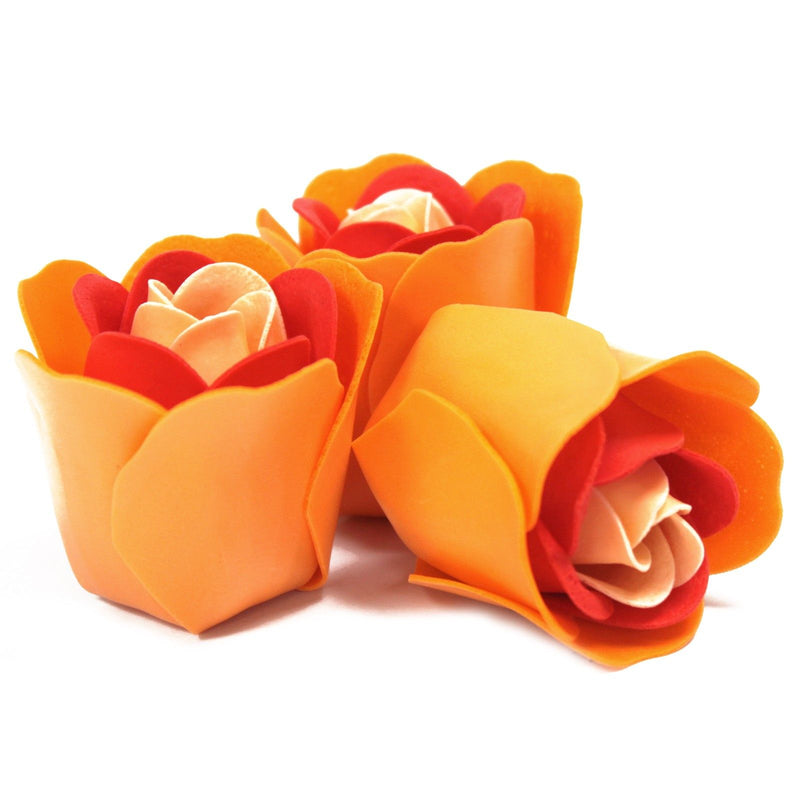 Set of 3 Soap Flower Heart Box - Peach Roses product image