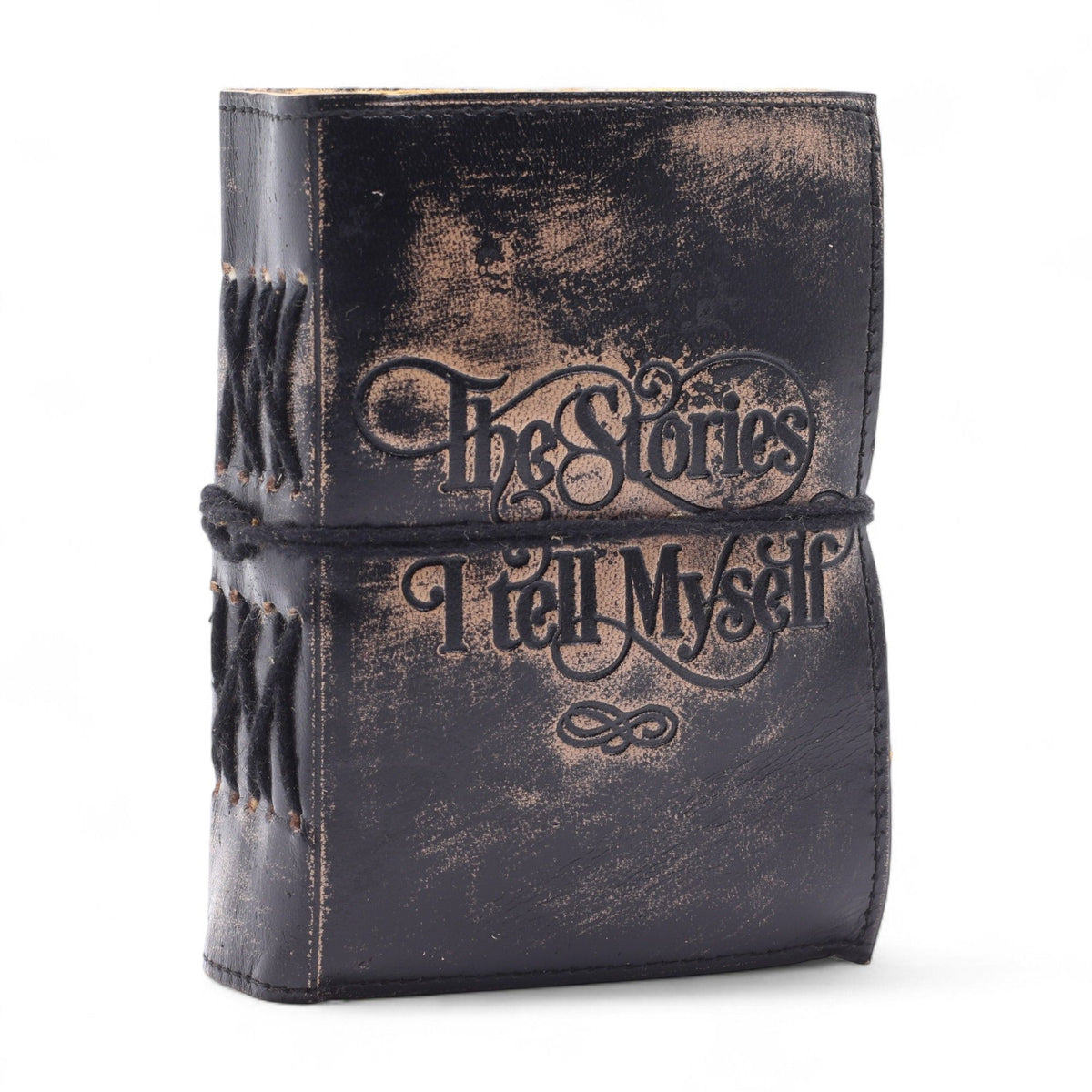 Fat Deckled Edge Leather Notebooks (5x3.5") - The Stories I Tell Myself product image 2