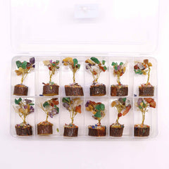 Mini Gemstone Tree On Wood Base - Multi Stones (15 stones) product image 6