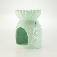 Ceramic Sunflower Oil Burner - Pastel Green product image 2