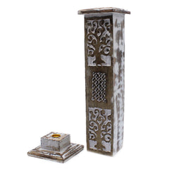 White Washed Incense Holder - Smoke Tower product image 4
