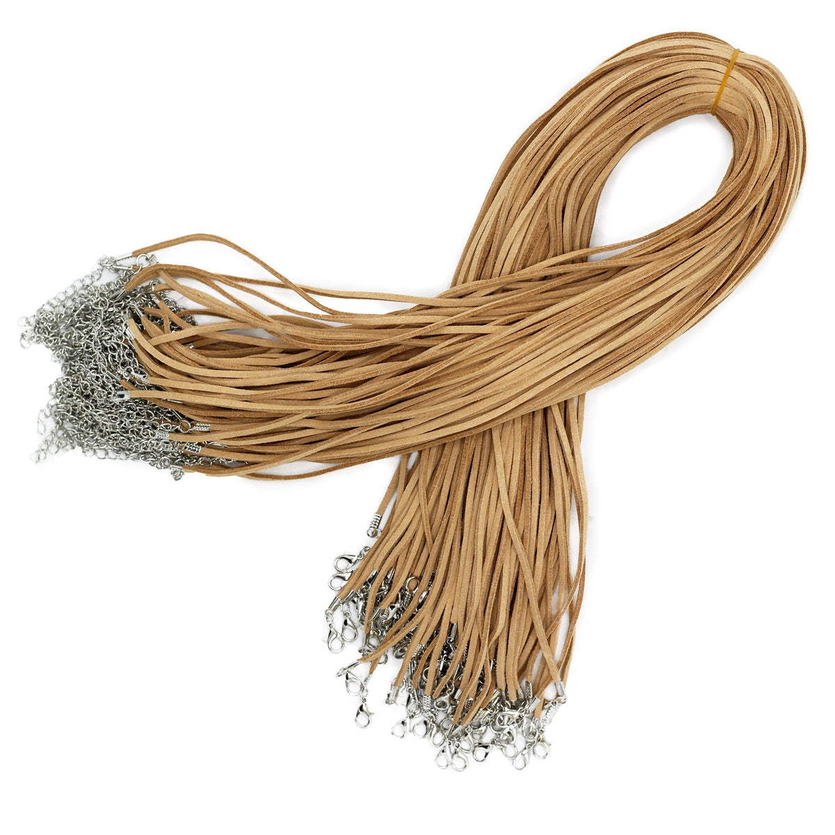 Faux Leather Pendant Cord - 2.5mm x 55cm - Tan A120 product image 2