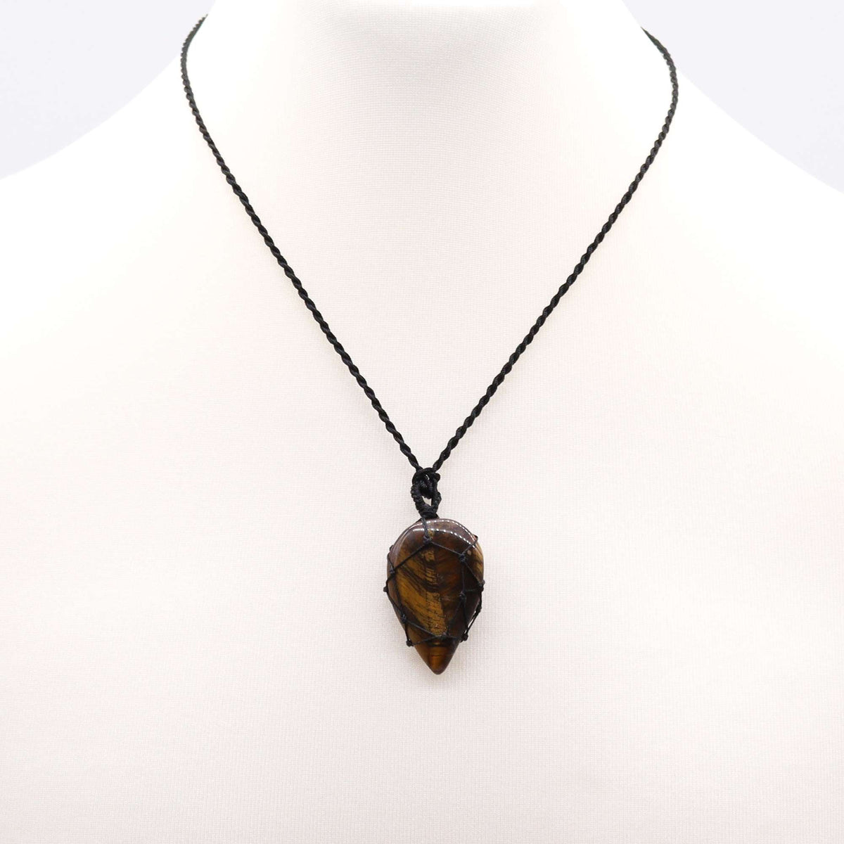 Laced Gemstone Teardrop Pendant - Tigereye product image 2