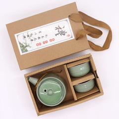 Herbal Jade Teapot Set - Pot & Two Cups product image 2