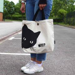Iconic Classic Tote Bag - Black Cat - Natural 10oz product image