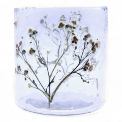 Natural Floral Glass - Straight Candle Holder - Margarita - (8x8cm) product image 7