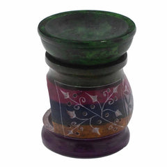 Soapstone Oil Burner 10cm - Flower of Life - Five Colours product image 2
