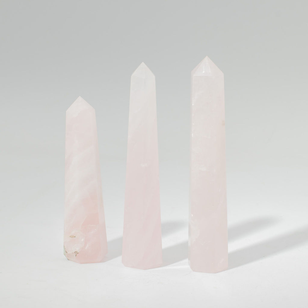 Gemstone Six Face Obelisk Point approx 11cm - Rose Quartz product image 6