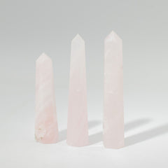 Gemstone Six Face Obelisk Point approx 11cm - Rose Quartz product image 6
