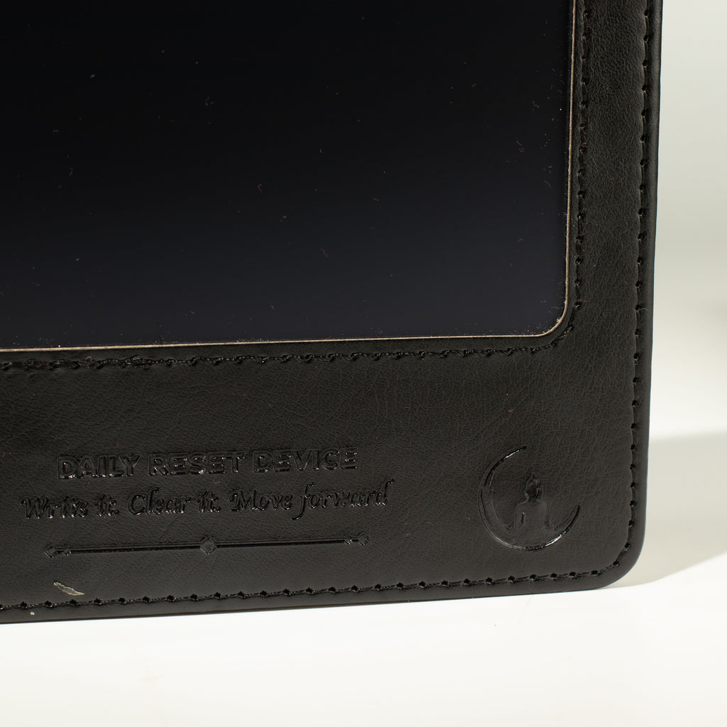 A5 Intention Note Book - LCD Wipe Screen - Black Leather Effect - 80 Leafs - product image 13