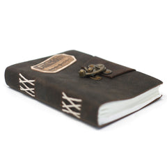 Leather Black Confessions with Lock Notebook (7x5") product image 4