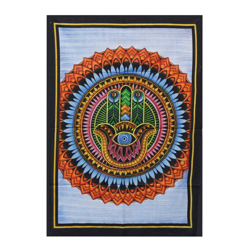Handbrushed Cotton Wall Art - Hamsa product image