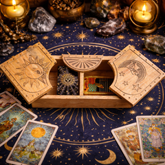 Sun & Moon Carved Sliding Box product image 5